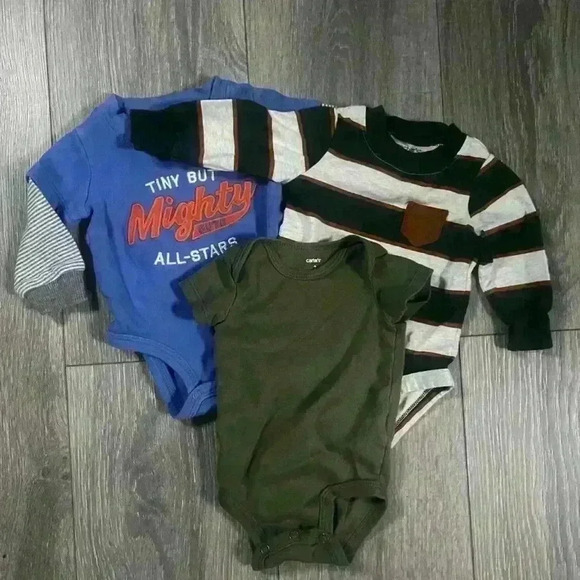 Carter’s 3 Piece Boys Onsie Bundle Size 3 months - Picture 1 of 10